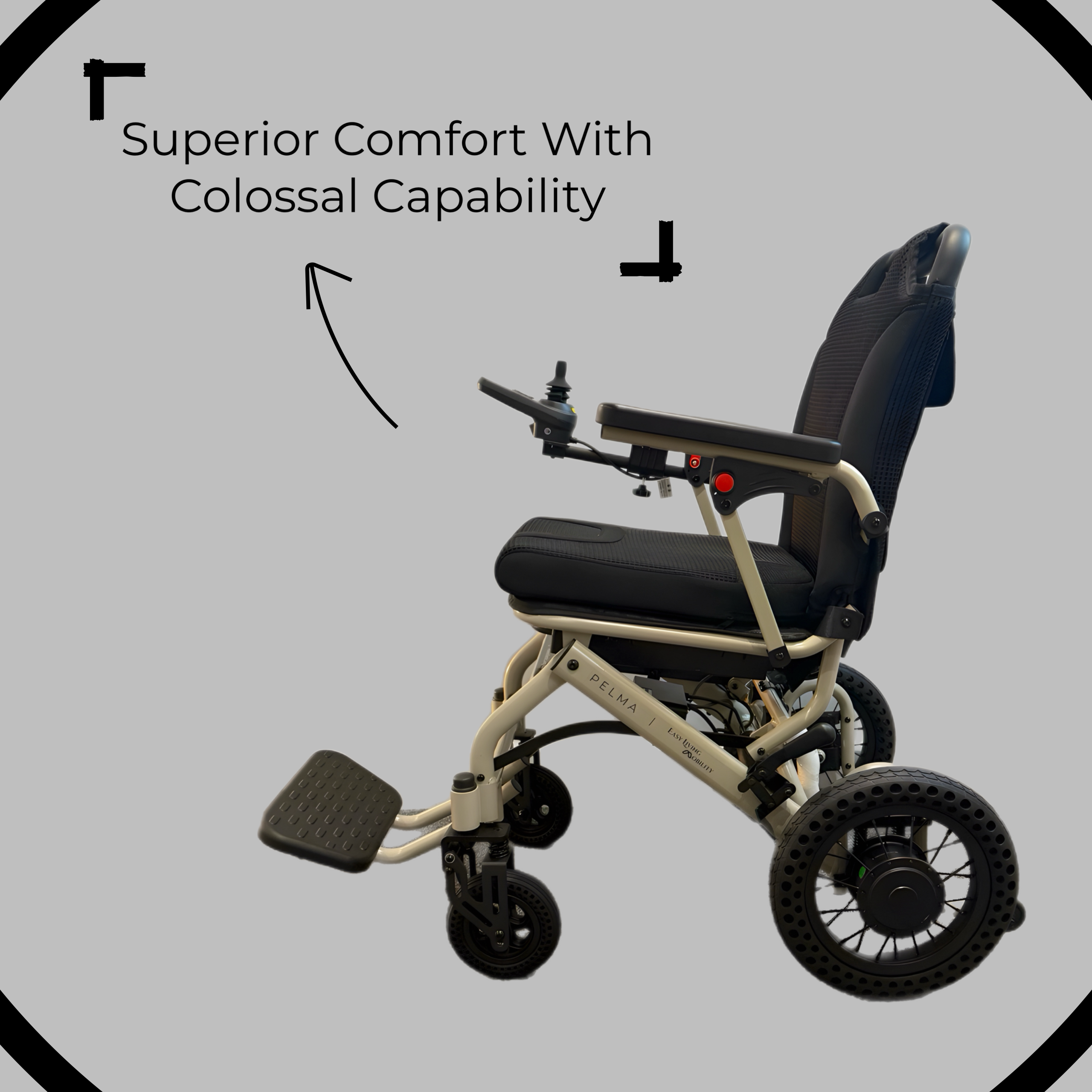 Motus - Pelma WideRide Roomy Folding Powerchair Side View
